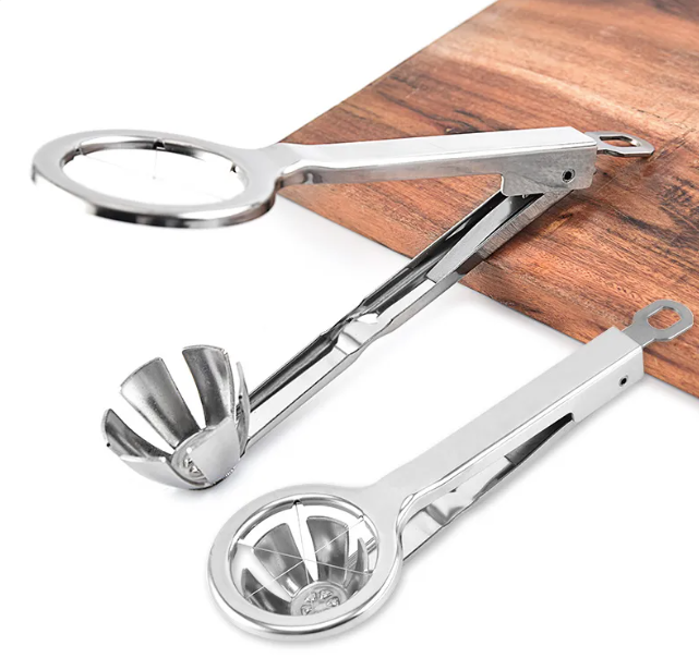 Ruostumattomasta teräksestä valmistettu munanleikkuri – Käsikäyttöinen leikkuri kovaksi keitetylle munalle