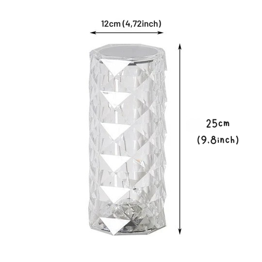 Dekorativ LED-lampe i krystallstil 