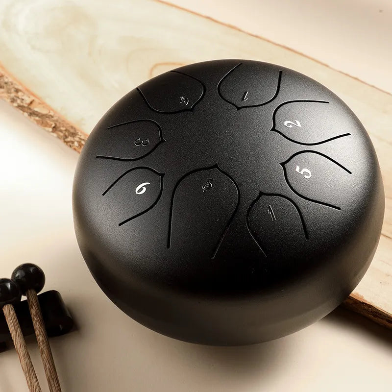 Mini relaxing drum with soothing sounds integrated 