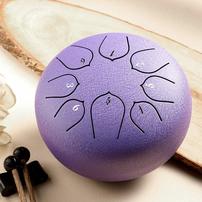 Mini relaxing drum with soothing sounds integrated 
