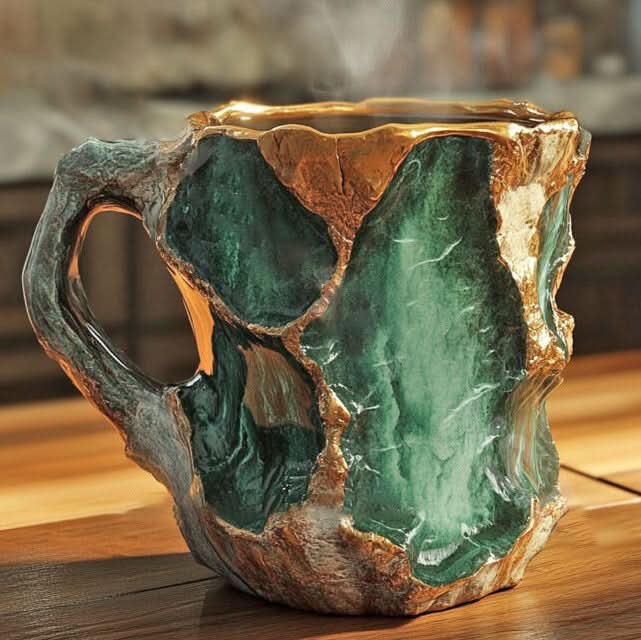 Kaffeetasse aus Mineralglas – Natürliche Eleganz 