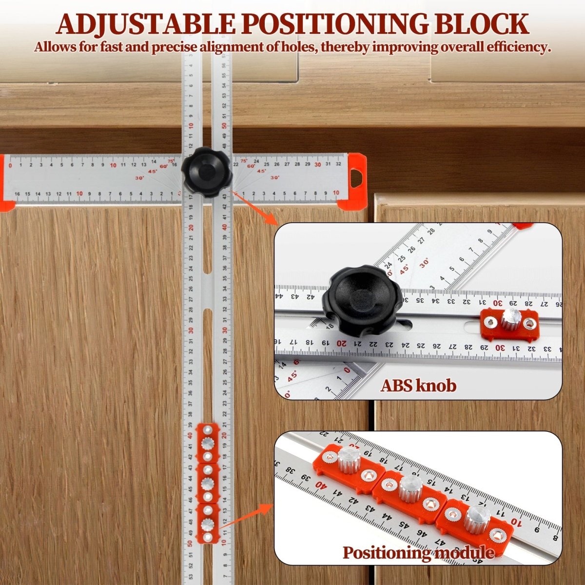 Regla de marcado deslizante para medidas precisas 