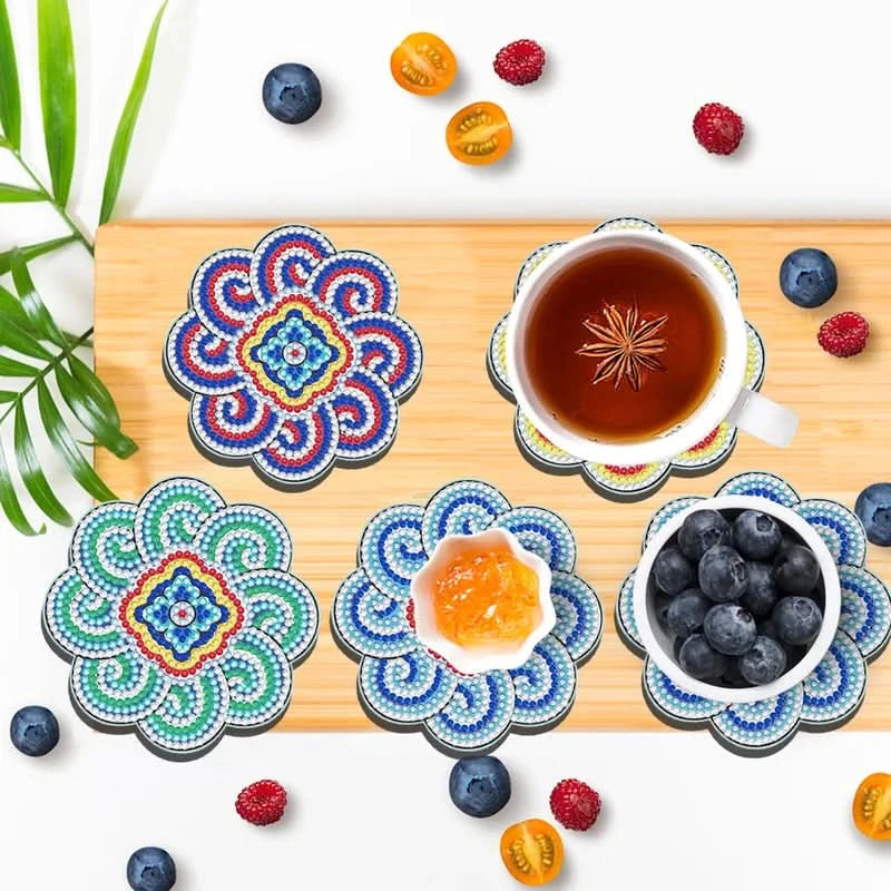 Set de suporturi pentru pahare DIY cu strasuri 