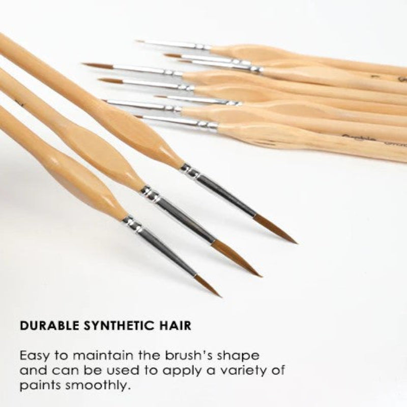 Presné štetce na jemné a dokonalé detaily (x11) 