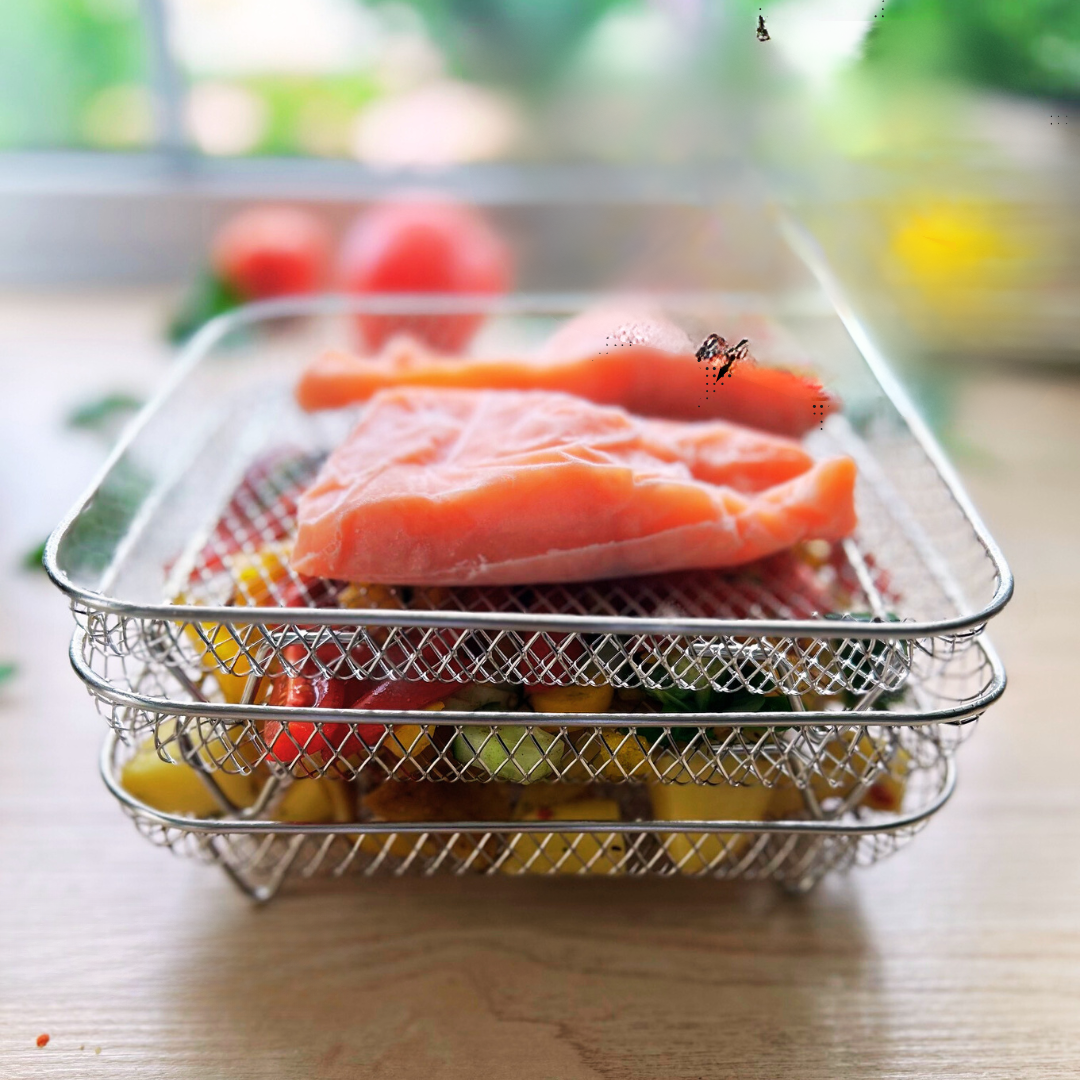 Stapelkörbe für gleichmäßiges Garen in der Luft (x3) 