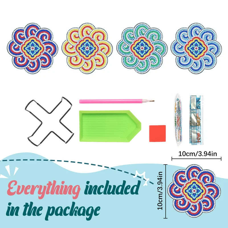 ストーン付きDIYコースターセット 