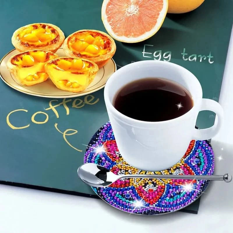 Set de suporturi pentru pahare DIY cu strasuri 