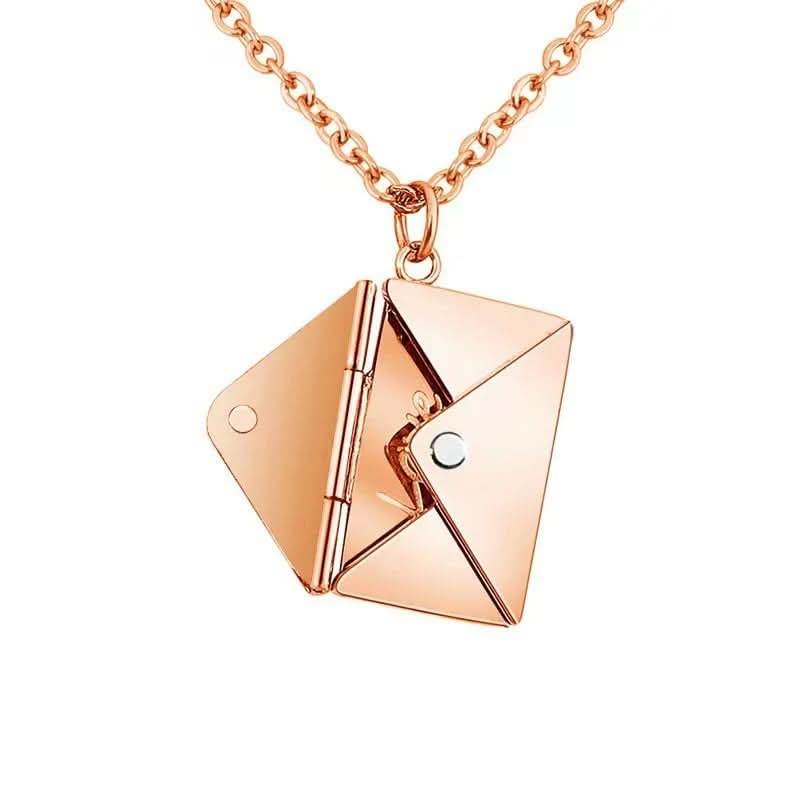 Collana a busta segreta con un messaggio d'amore nascosto 