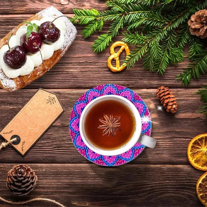 Set de suporturi pentru pahare DIY cu strasuri 