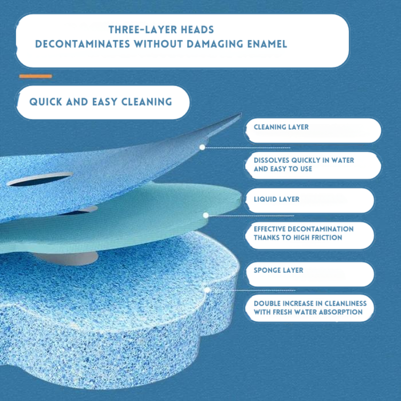 Clean your toilets without contact using disposable heads 
