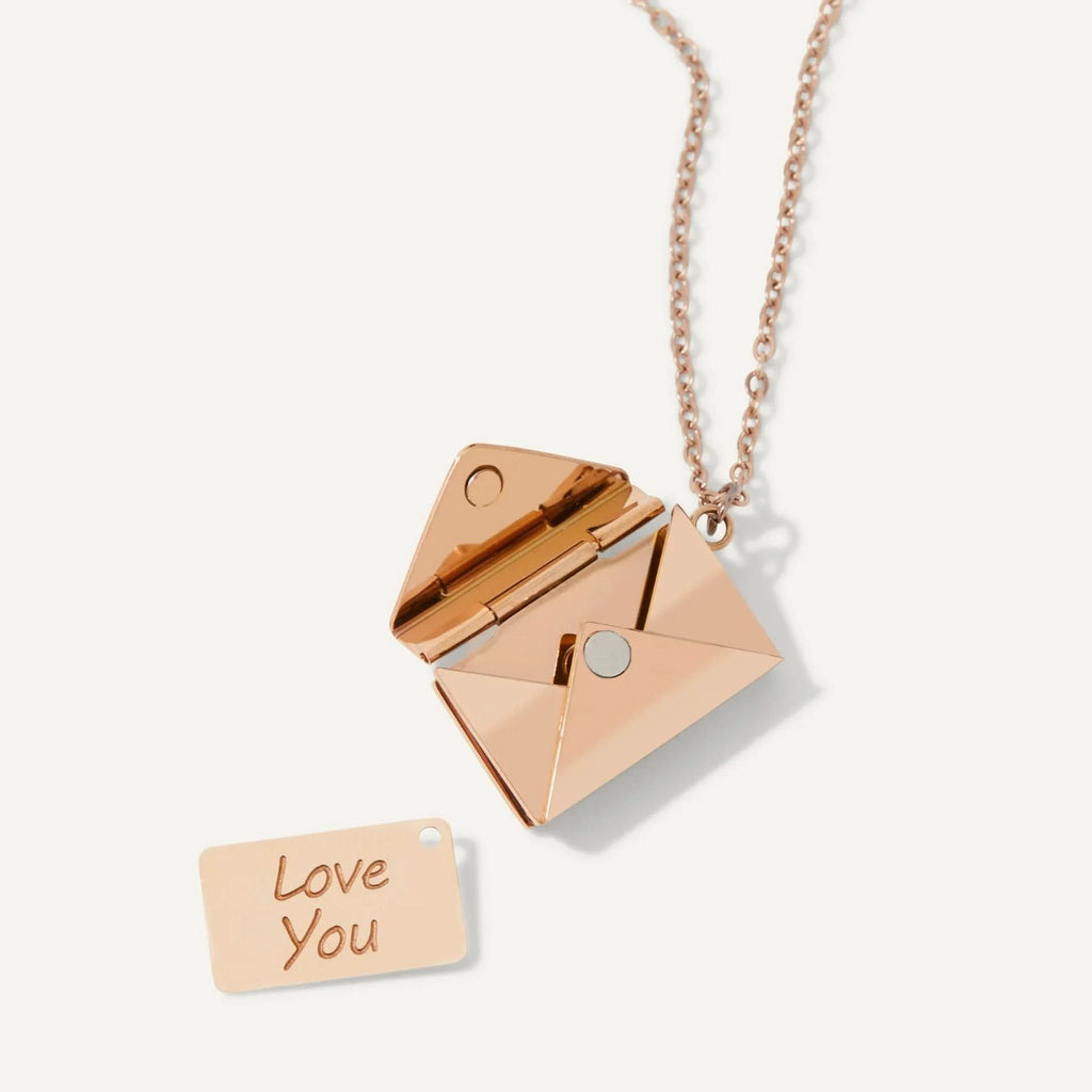Collana a busta segreta con un messaggio d'amore nascosto 