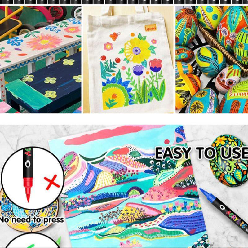 Acrylmaling penner for strålende kreasjoner 