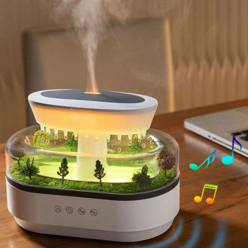 Diffusore Effetto Pioggia - Suono, Nebbia e Luce d'Ambiente 