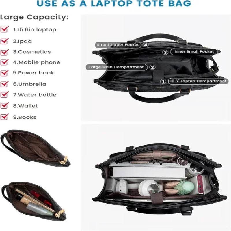 Elegant og funksjonell 3-i-1 arbeidsveske 