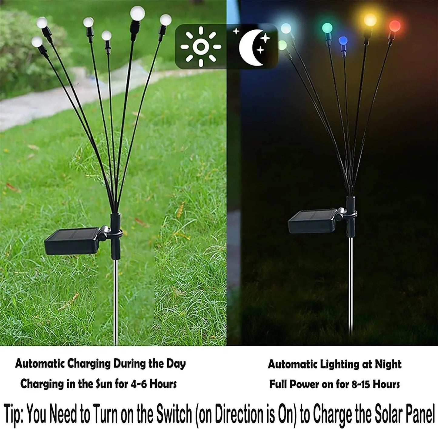 Φωτιστικά κήπου με πυγολαμπίδες 