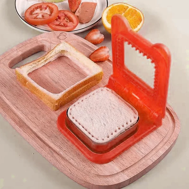 Apparaat om je zelfgemaakte sandwiches te snijden en te verpakken (x3) 