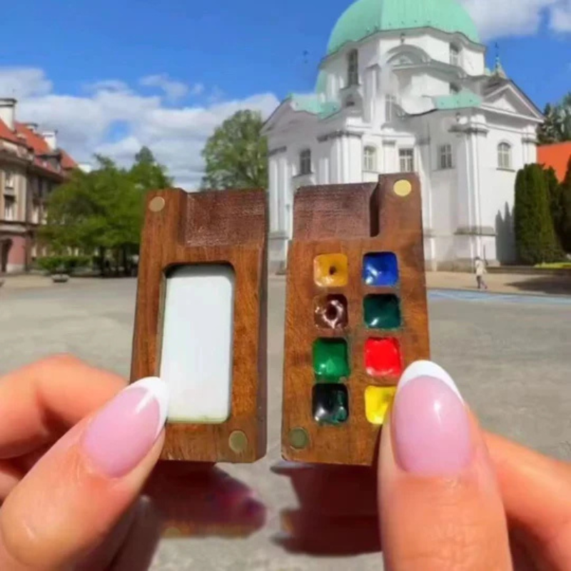 Pocket watercolor kit for painting anywhere 