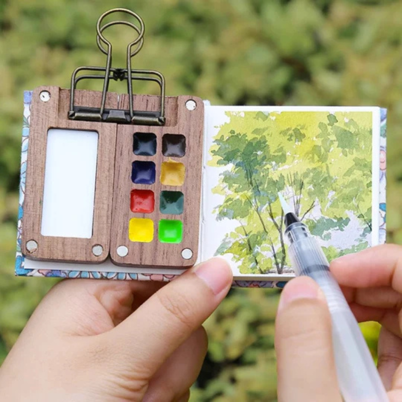 Pocket watercolor kit for painting anywhere 