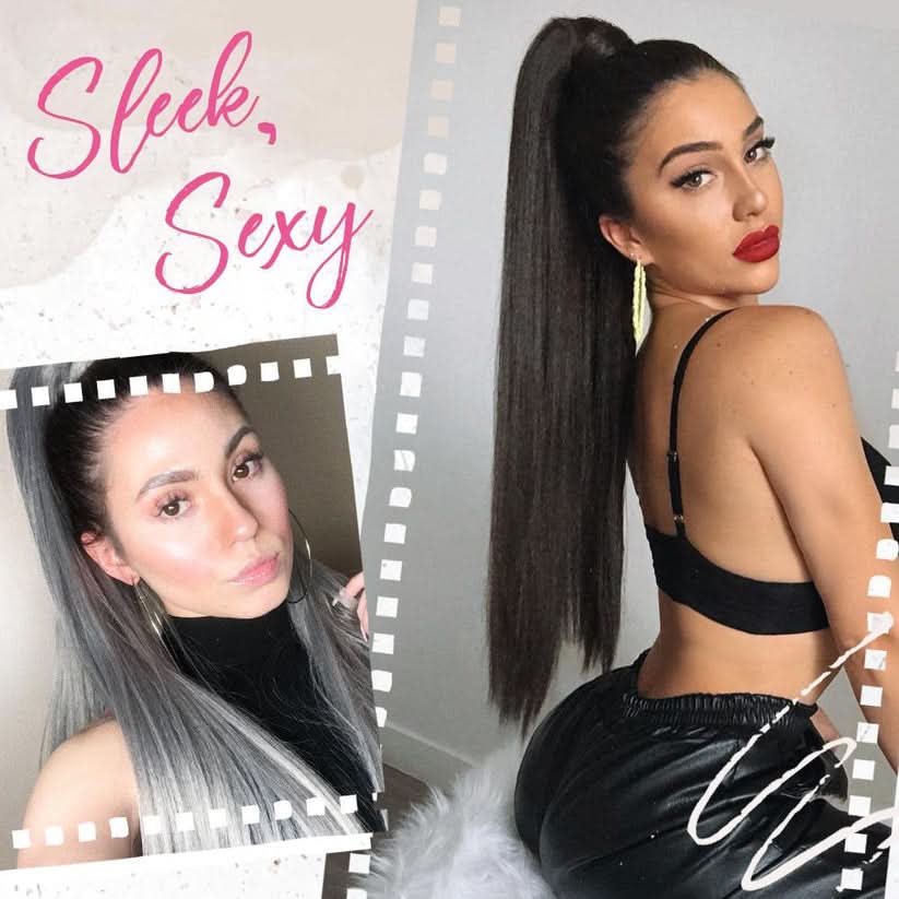 Glamour hästsvansförlängning för en chic look 