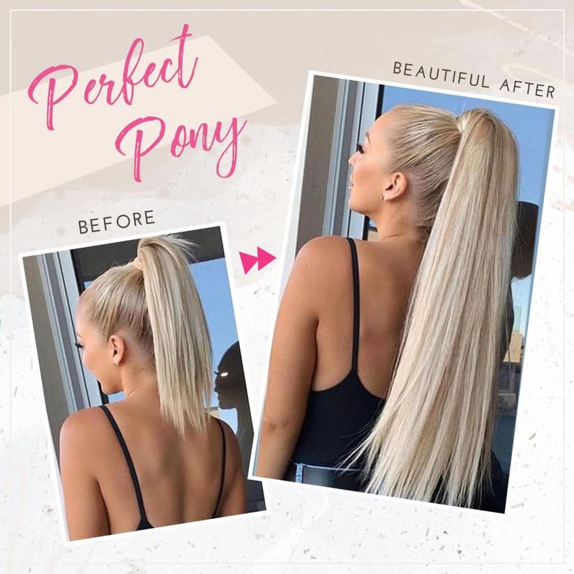 Glamour hästsvansförlängning för en chic look 