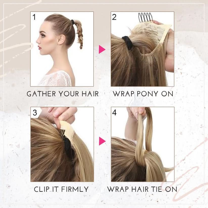 Glamour hästsvansförlängning för en chic look 