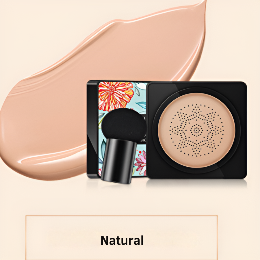 CC crème cushion avec applicateur en forme de champignon