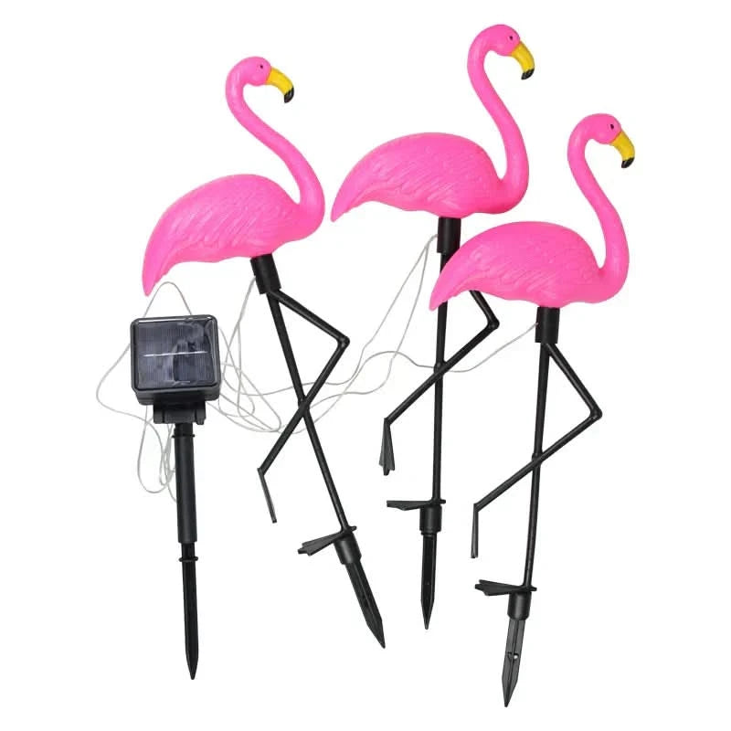 Flamingo Rosa lysende solenergi – Magisk hage om natten 
