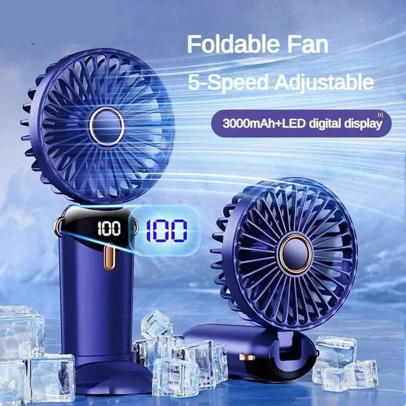 Erőteljes mini ventilátor intelligens LED kijelzővel 