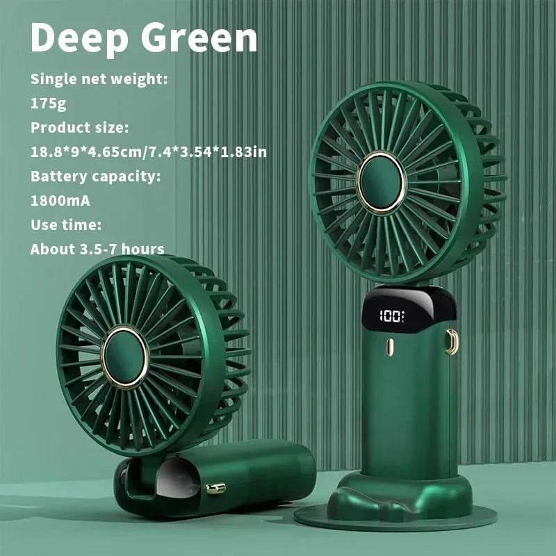 Erőteljes mini ventilátor intelligens LED kijelzővel 