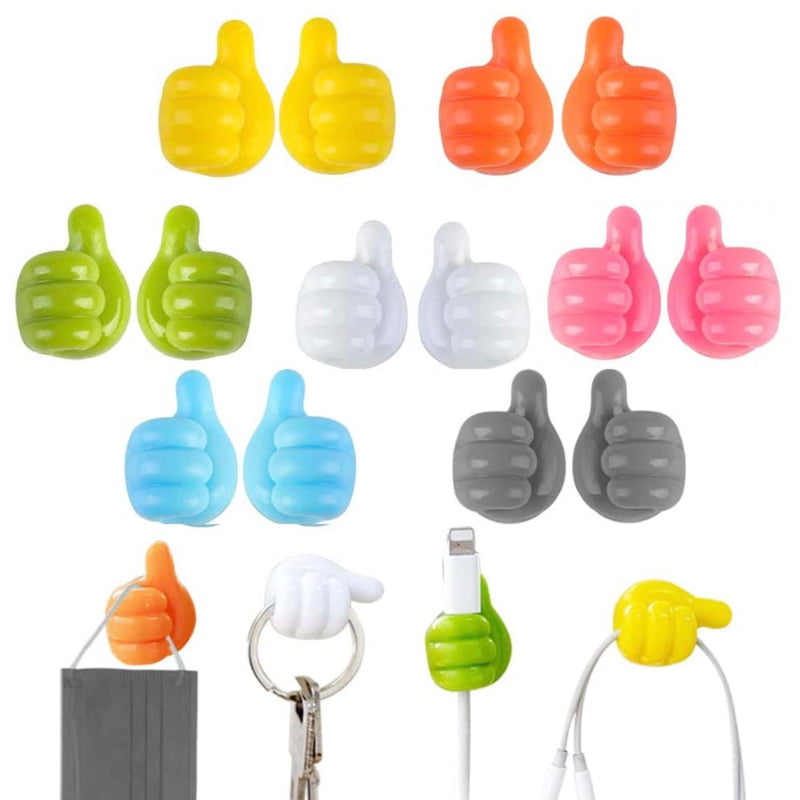 Clever hooks for cables, brushes, earphones, and more (x10) 