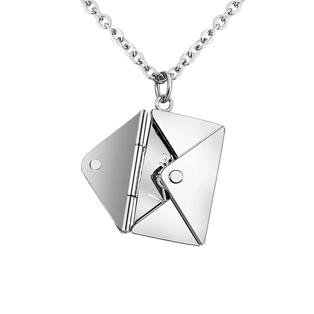 Collana a busta segreta con un messaggio d'amore nascosto 