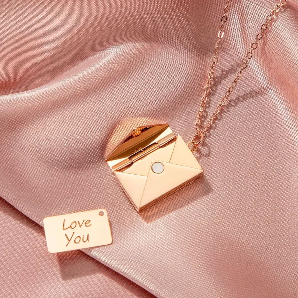 Collana a busta segreta con un messaggio d'amore nascosto 