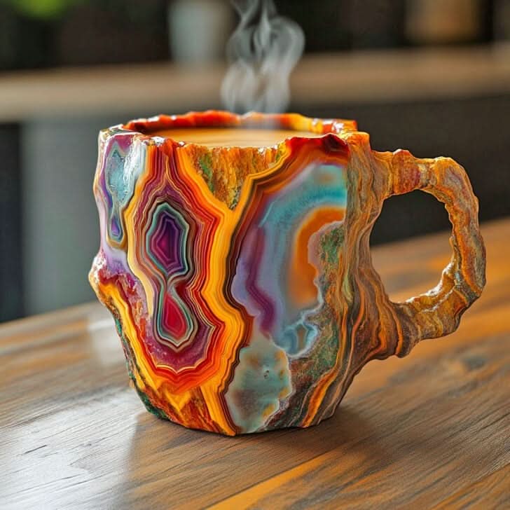 Kaffeetasse aus Mineralglas – Natürliche Eleganz 