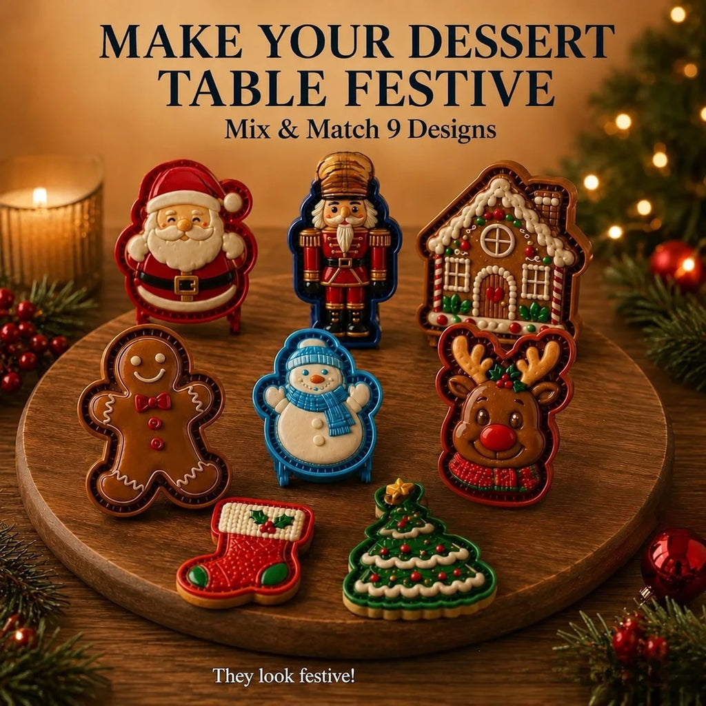 Christmas Mini Pie Molds – Autumn Baking Supplies, 16 Food-Grade Cutter Shapes