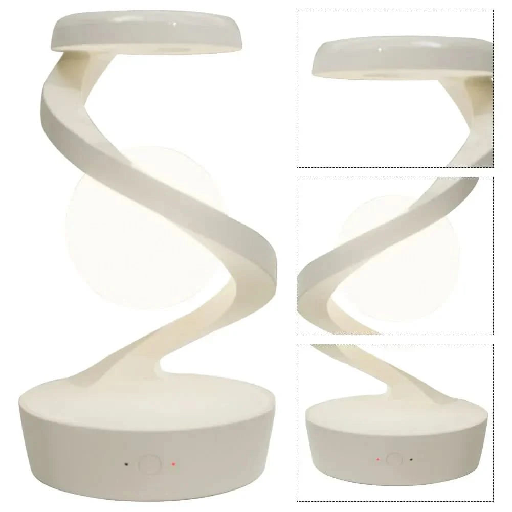Design LED lampe med integreret trådløs oplader 