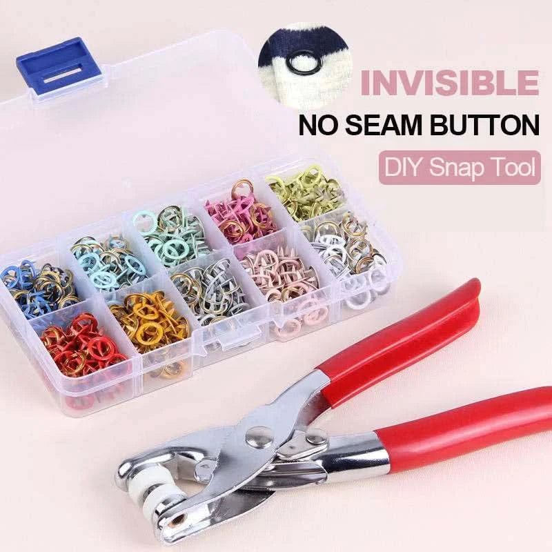 Fissaggio senza cuciture: bottoni a pressione facili da applicare 