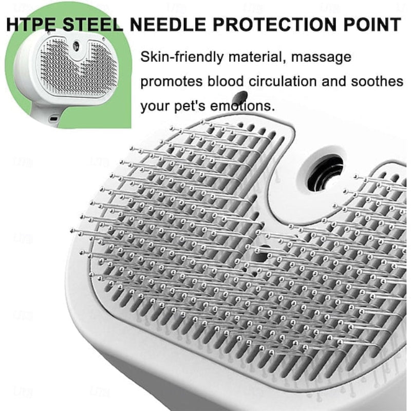 2-in-1 massaging brush for a shiny coat 