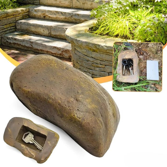 Diskrétny vonkajší kľúč v tvare kameňa 