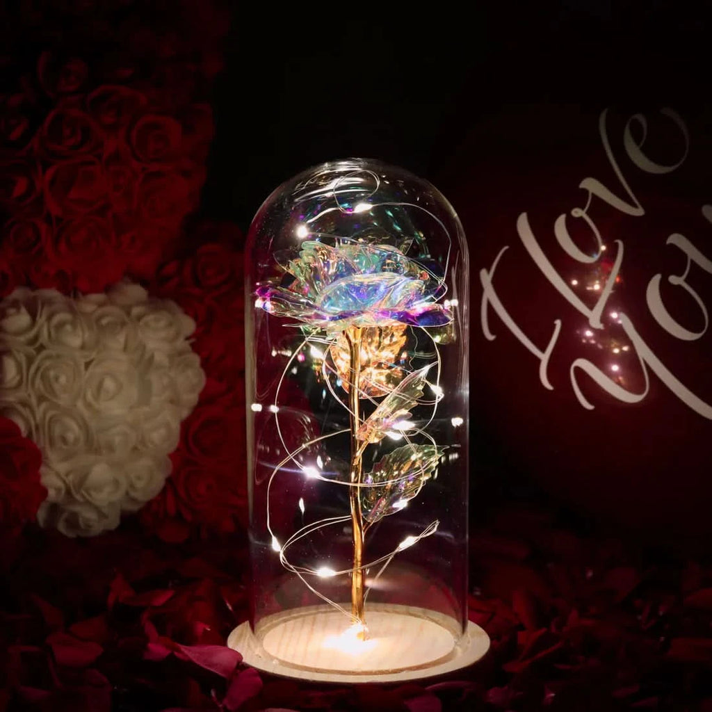 Rosa sotto Campana – Eleganza Luminoso e Senza Tempo 